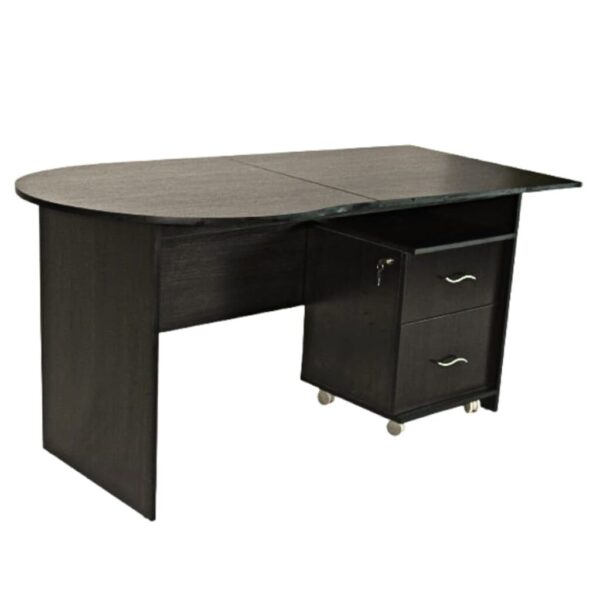 Premium executive office desk with oval end for workspace and meetings