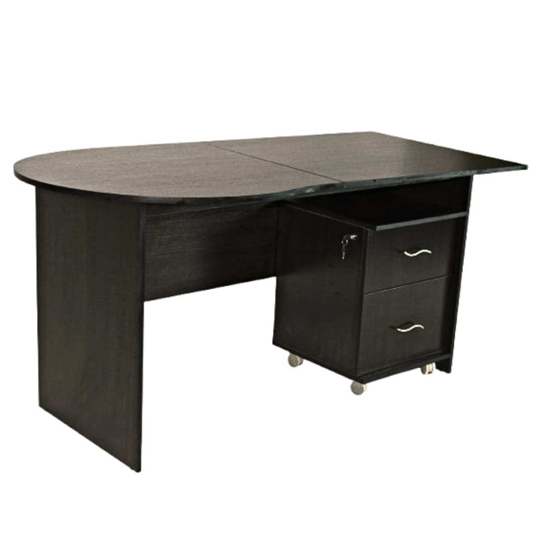Premium executive office desk with oval end for workspace and meetings