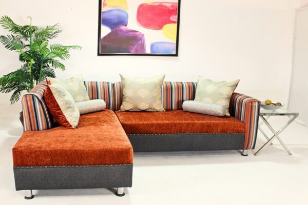 l-shaped chenille sofa