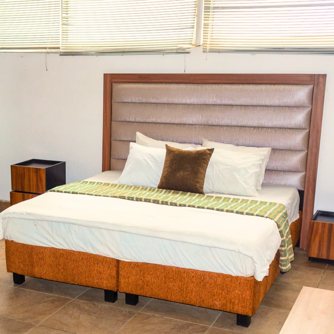 Fully upholstered bed at CMC interiors