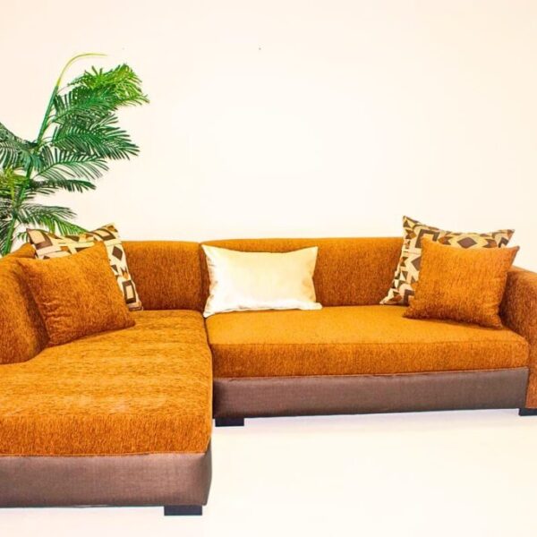 l-shaped chenille sofa