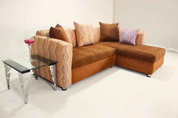 Chenille L-Shape Sofa - Image 3