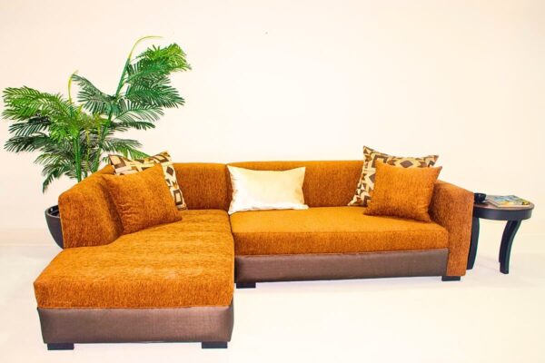 l-shaped chenille sofa